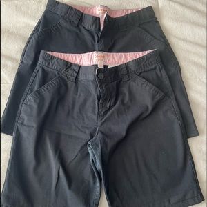 Girls Cat & Jack black school uniform shorts. Size 12 plus. 2 pair bundle.